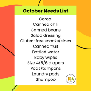 October Needs List